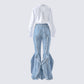 Chloe Frayed Denim Set