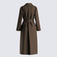 Bryn Dark Olive Belted Trench Coat