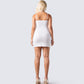 Mazi White Pointelle Mini Dress