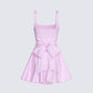 Emi Pink Bow Mini Dress