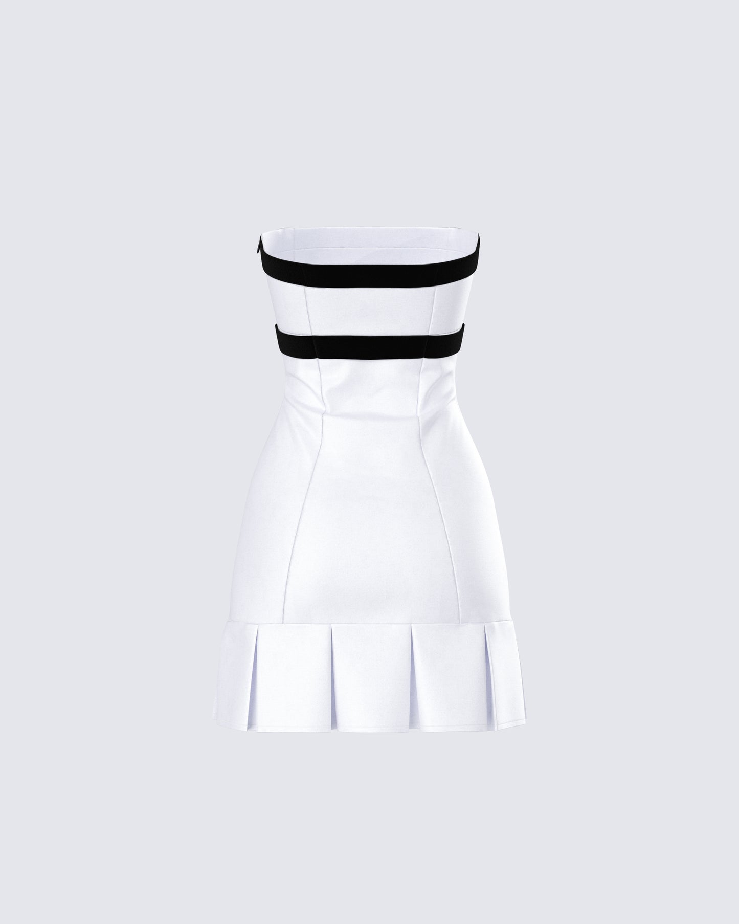 Roma White Strapless Mini Dress