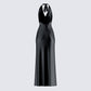 Holly Black Satin Cowl Maxi Dress
