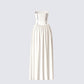 Nya Ivory Cotton Maxi Dress