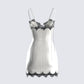 Debbie Ivory Satin Mini Dress
