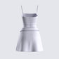 Aeris Grey Corset Mini Dress