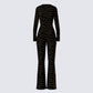 Odessa Black and Gold Metallic Jumpsuit