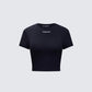 Swara Black Slogan Baby Tee product front