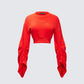 Una Red Stacked Sleeve Sweatshirt product front