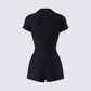 Jeanie Black Knit Romper