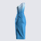 Liana Blue Ombre Rhinestone Dress