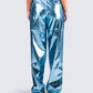 Asta Metallic Blue Trouser Pant
