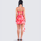 Aviva Red Floral Print Mini Dress