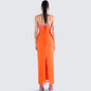 Ayesha Orange Mesh Maxi Dress