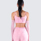 Delisa Pink Rhinestone Corset Top