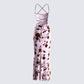 Lara Floral Velvet Burnout Dress