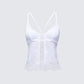 Delphina White Lace Mix Cami Top product front