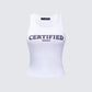Phoenix White Ribbed Graphic Tank product front