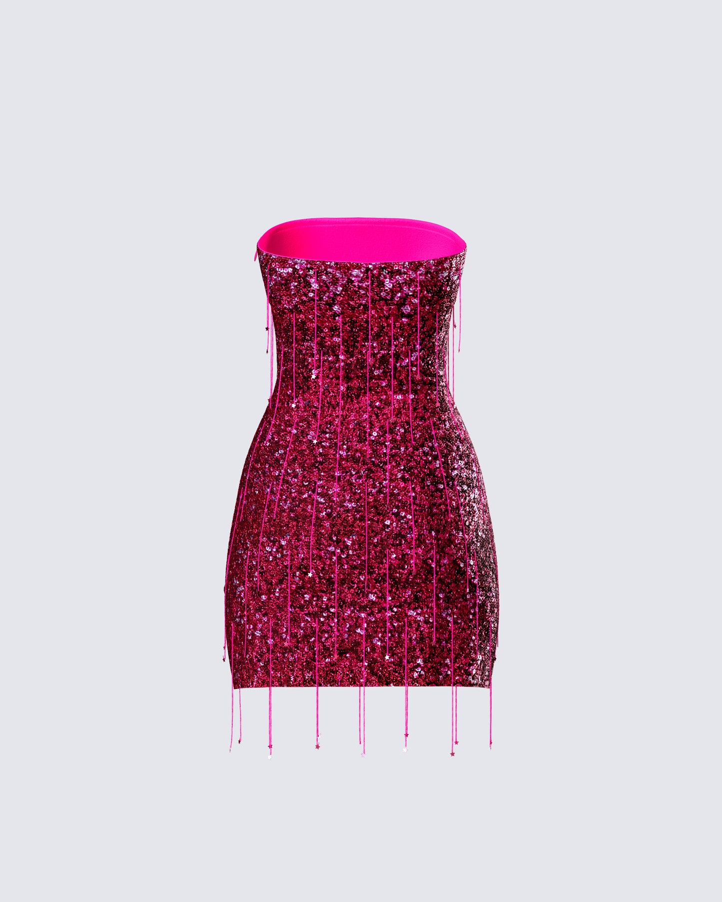 Darcie Pink Hand Beaded Sequin Mini Dress