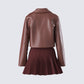 Donny Brown Pleated Set