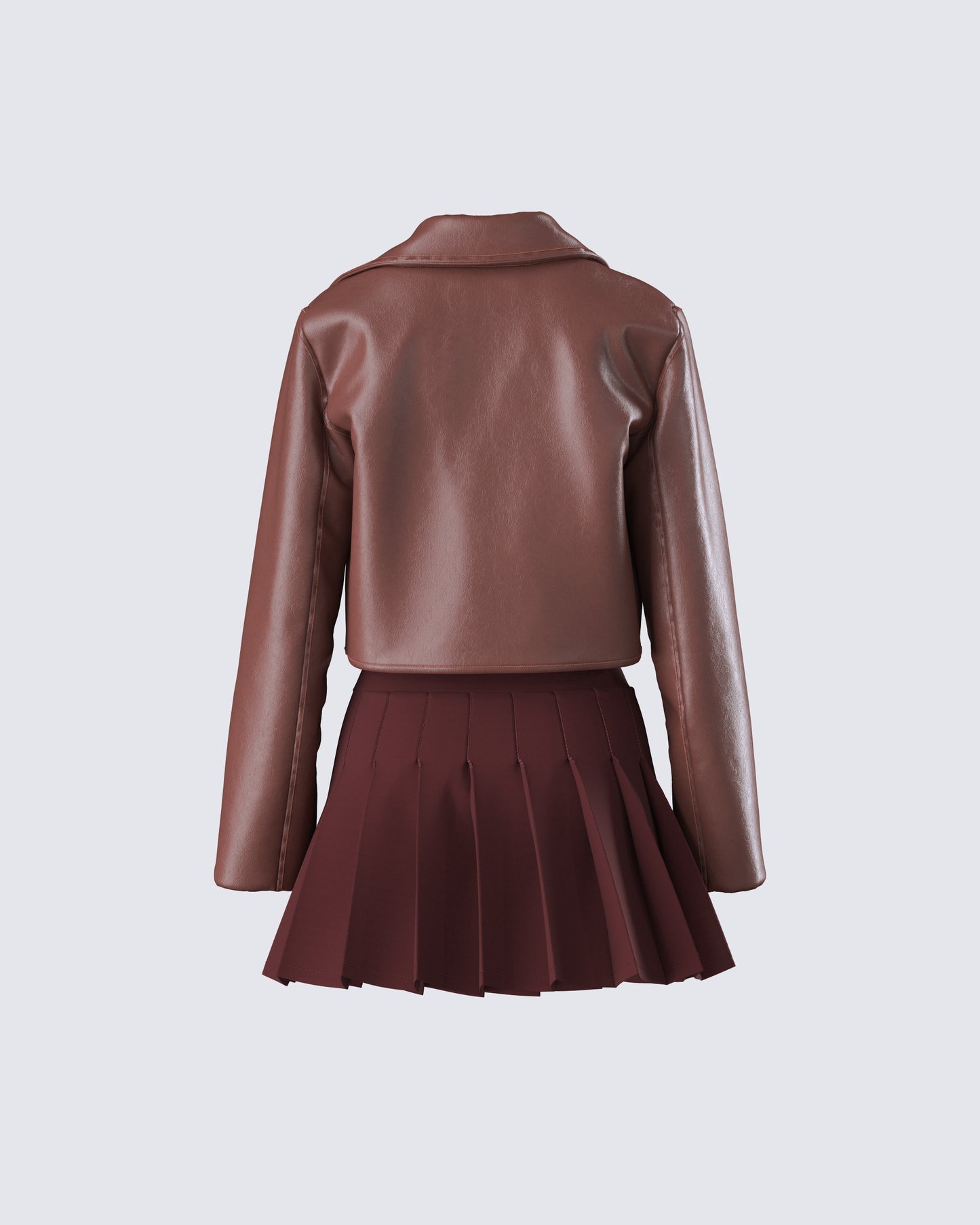 Donny Brown Pleated Set