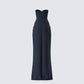Debra Black Lace Panel Maxi Dress