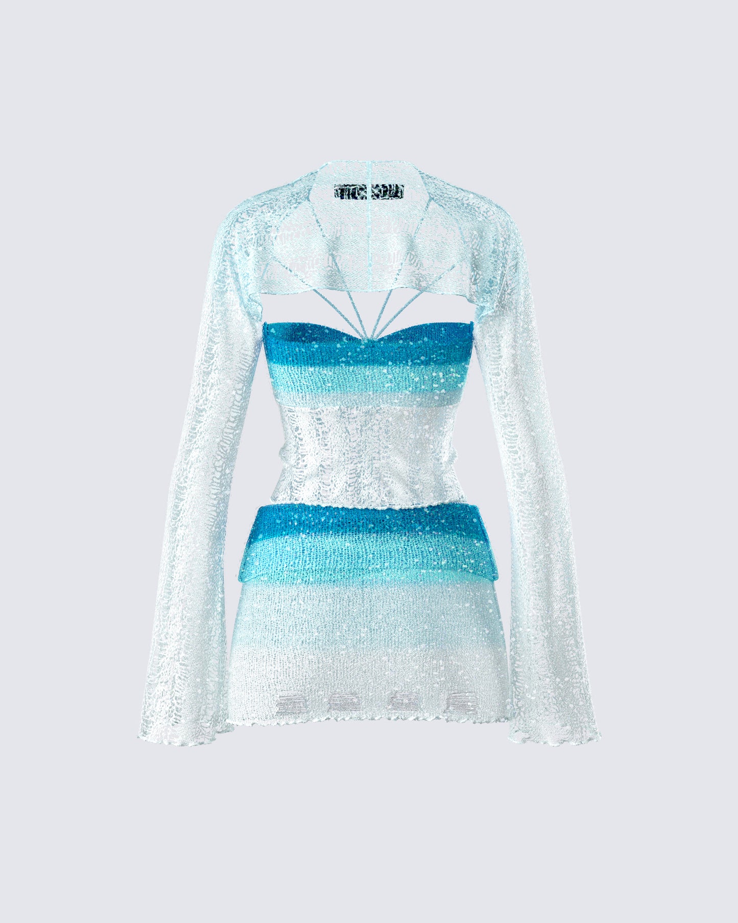 Vanessa Turquoise Sequin Set