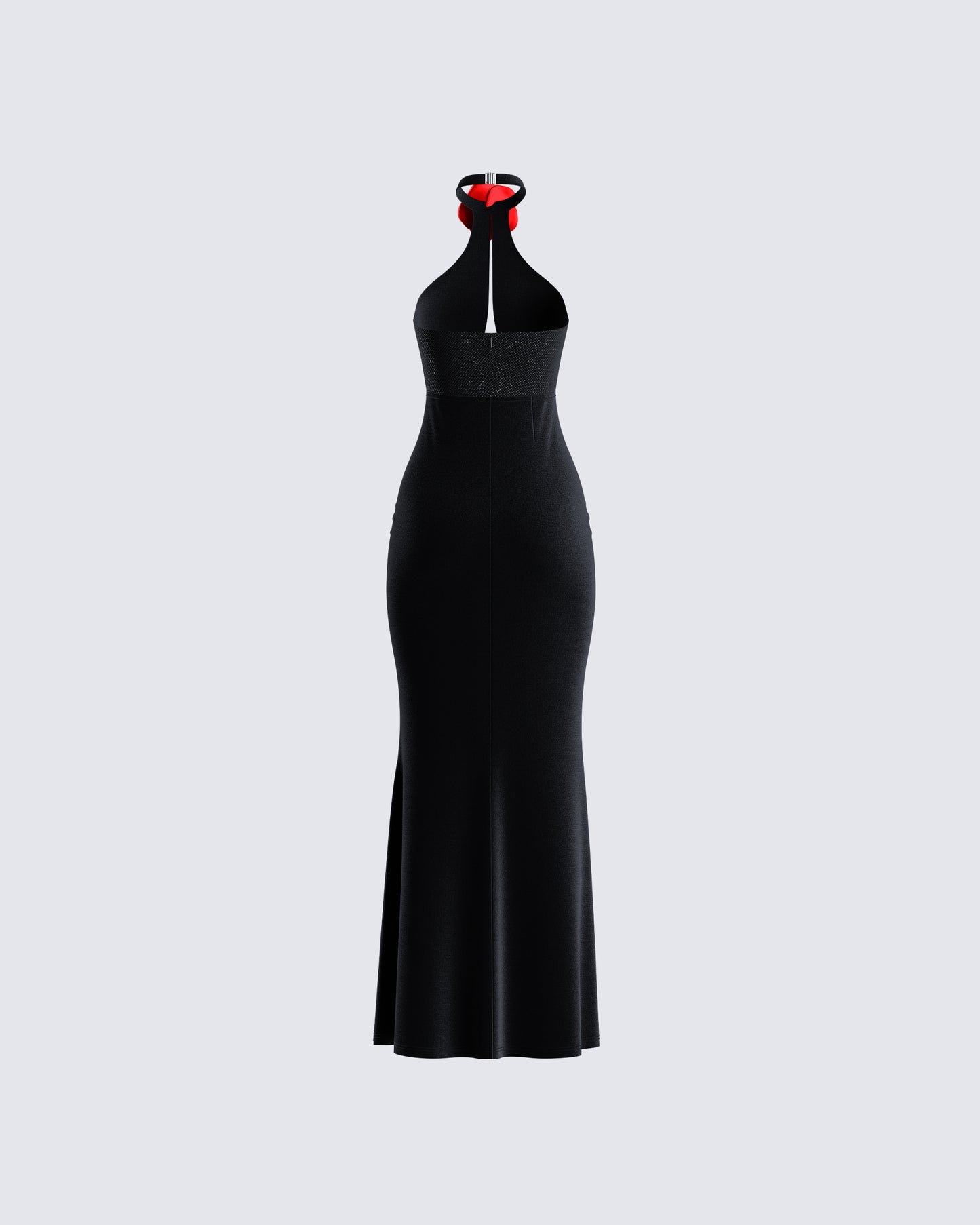 Nala Black Rhinestone Velvet Gown