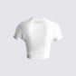 Solah White Jersey Graphic Top