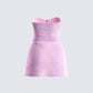 Malena Pink Denim Mini Dress