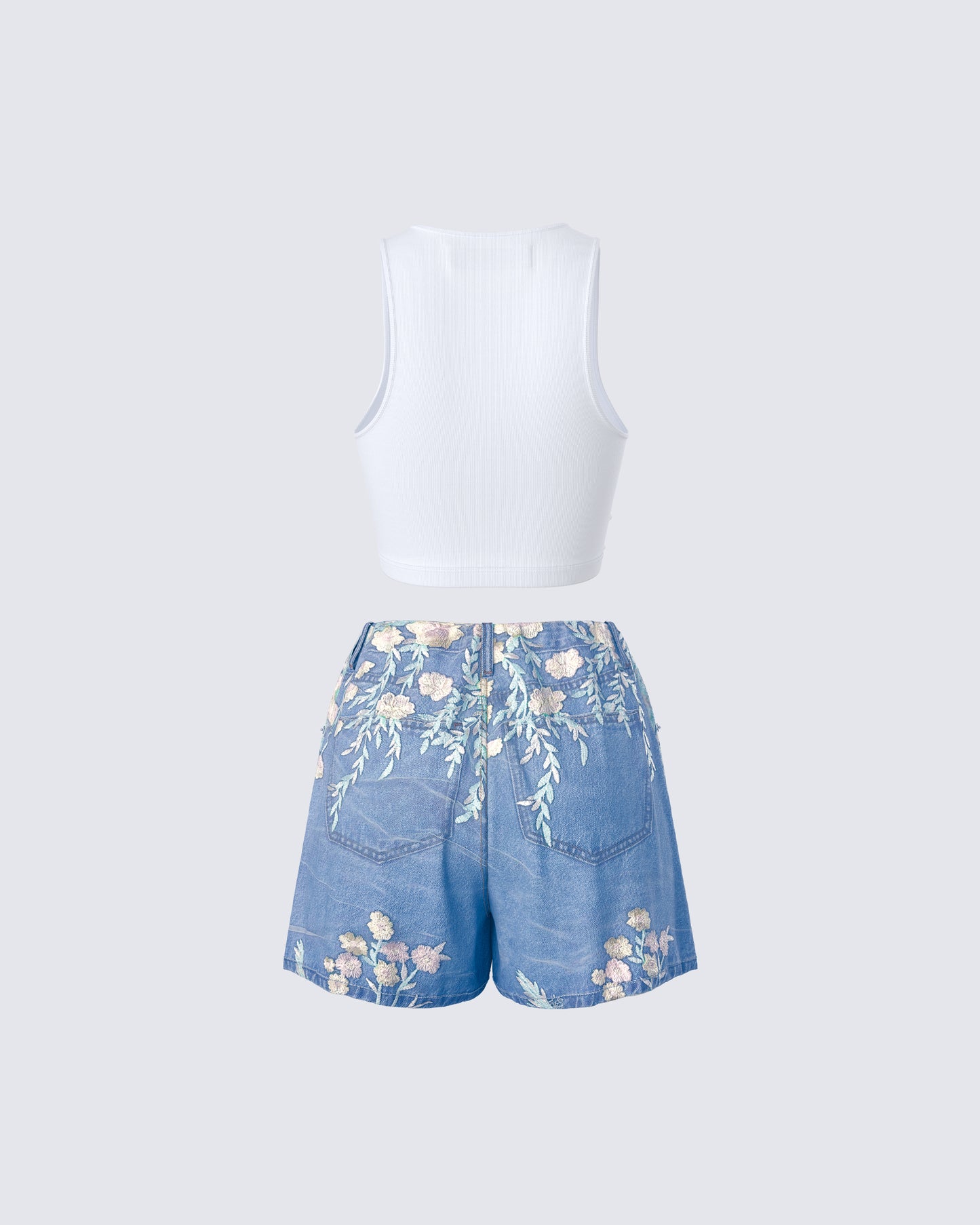 Thea Floral Denim Set