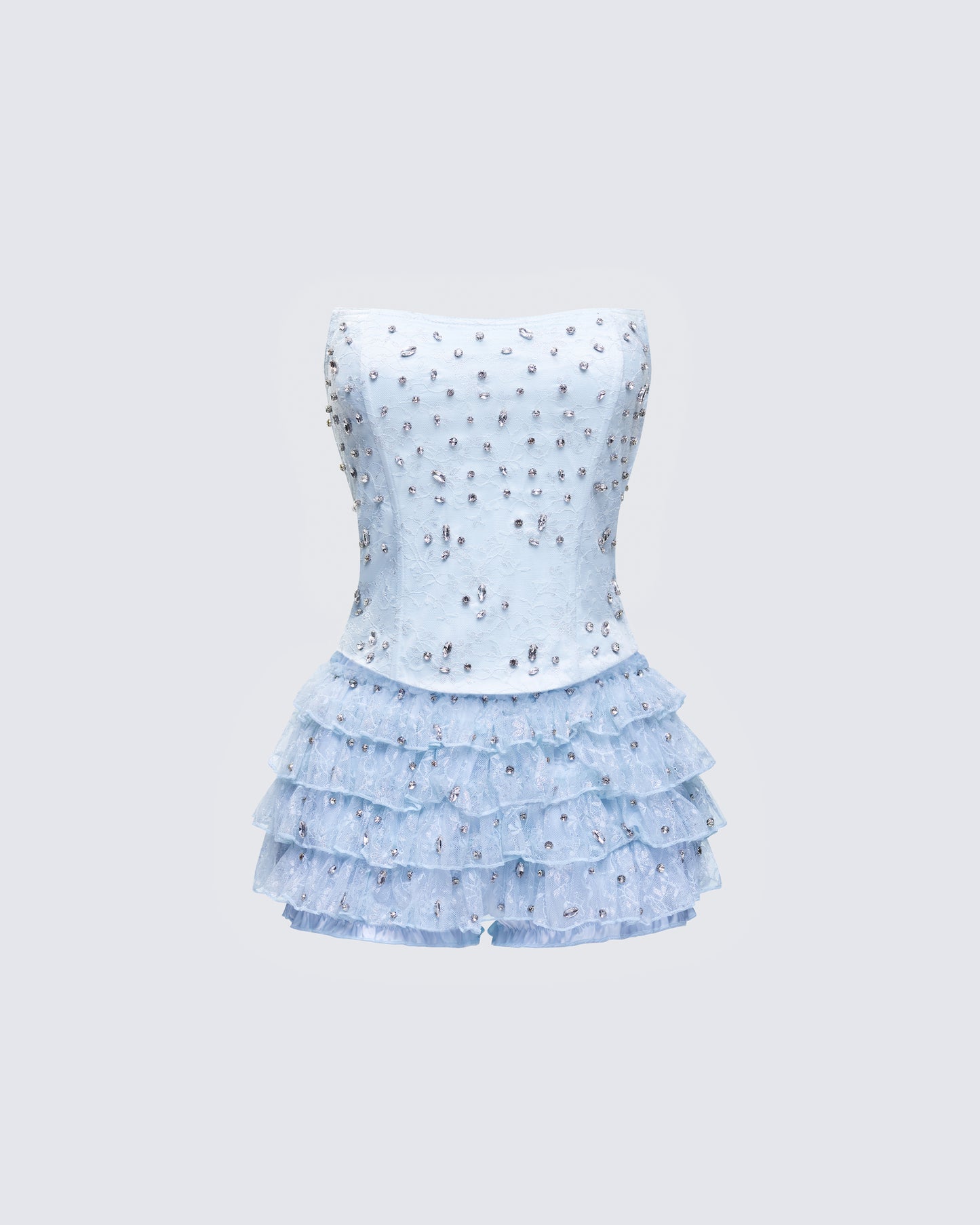 Love Baby Blue Corset Set product front