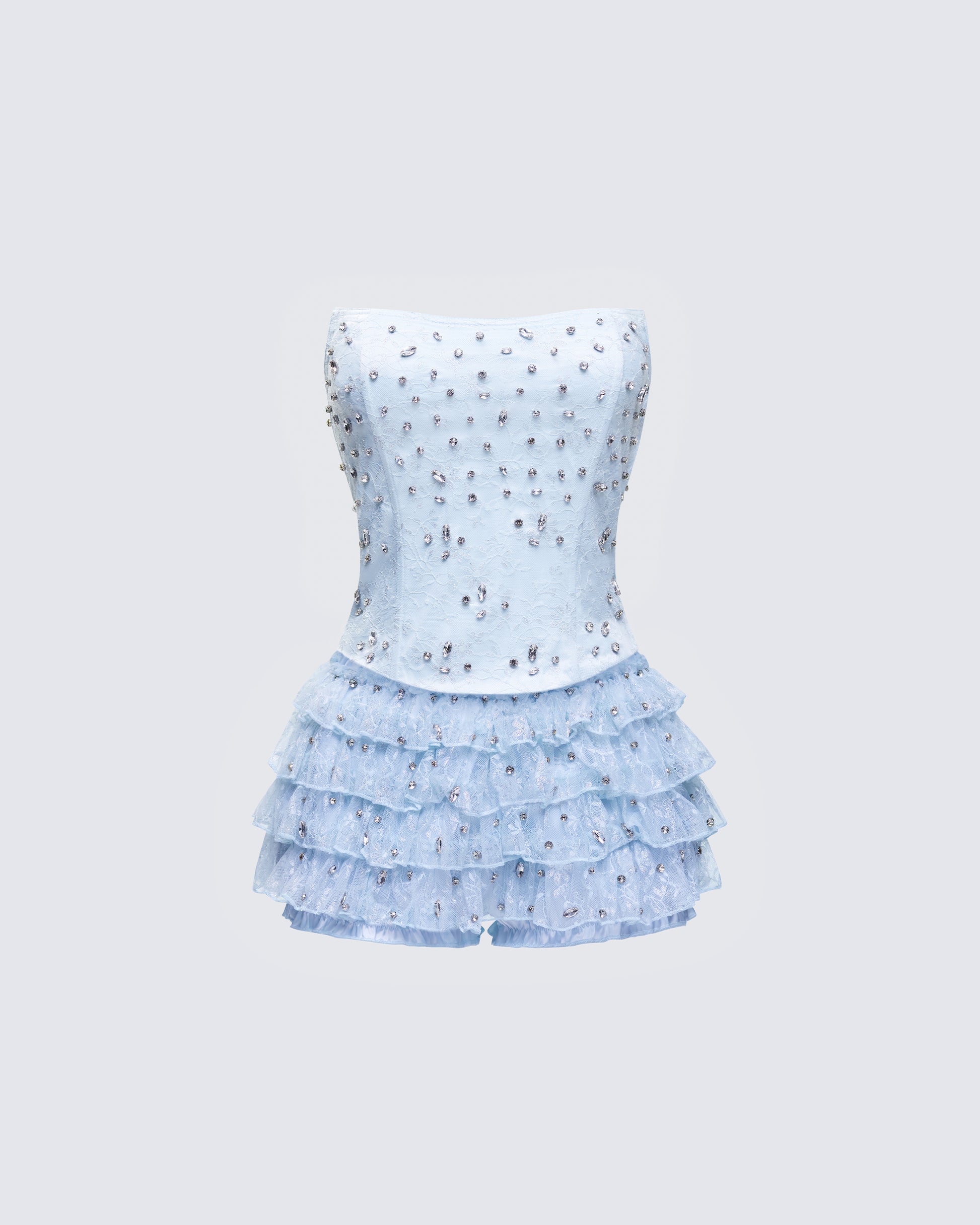 Love Baby Blue Corset Set product front