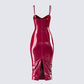 Soraya Burgundy Midi Dress