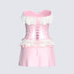 Vienna Pink Ruffle Mini Dress