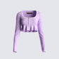 Scout Purple Rib Flyaway Top 3d product front