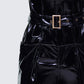 Melusine Black Vegan Leather Belted Paperbag Trousers