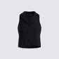 Supriya Black Cropped Vest product front