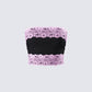 Michele Black Lace Trim Top product front