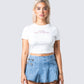 Baltica White Jersey Graphic Top model front
