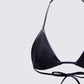 Zaria Black Vegan Leather Bikini Top