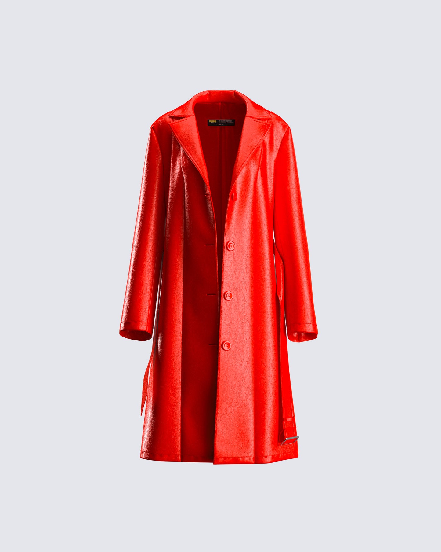 Nadja Red Vegan Leather Coat product front