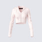 Alyssa Pink Knit Cropped Jacket 3d product front