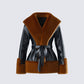 Kalilah Black Faux Leather Coat product front