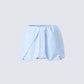 Isha Blue Striped Micro Mini Bubble Skirt model front