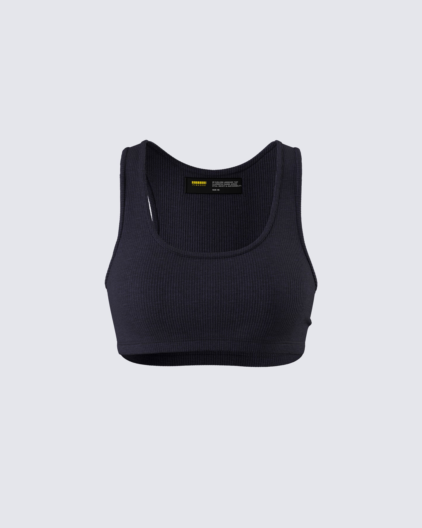 Waverly Black Ribbed Tank Top product front