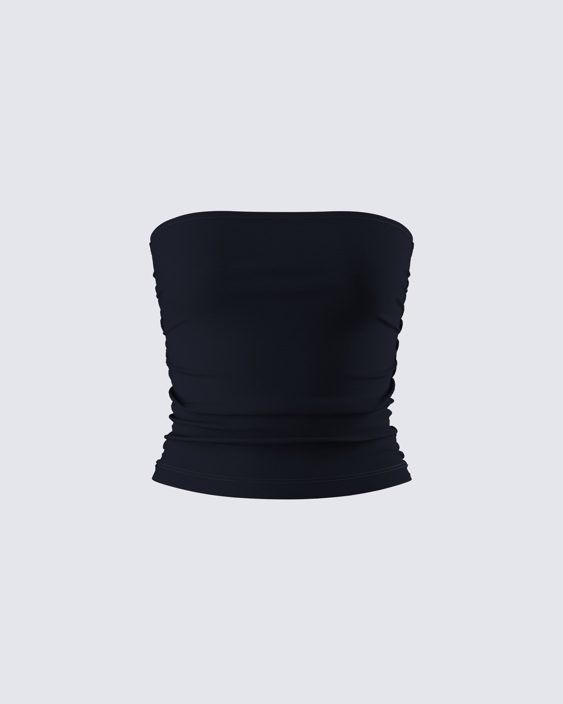 Aaliyah Black Jersey Tube Top 3d product front
