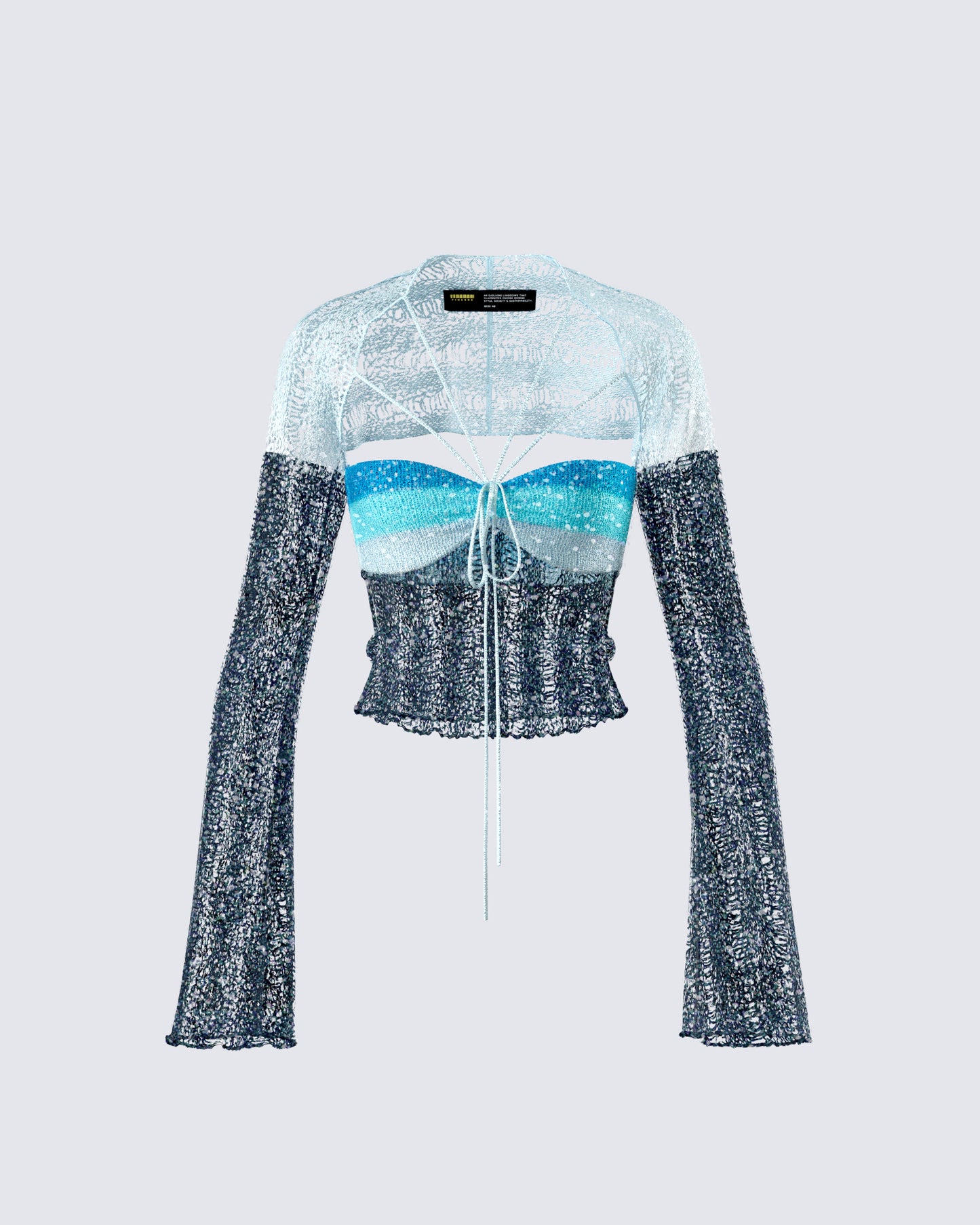 Vanessa Black Sequin Knit Top product front
