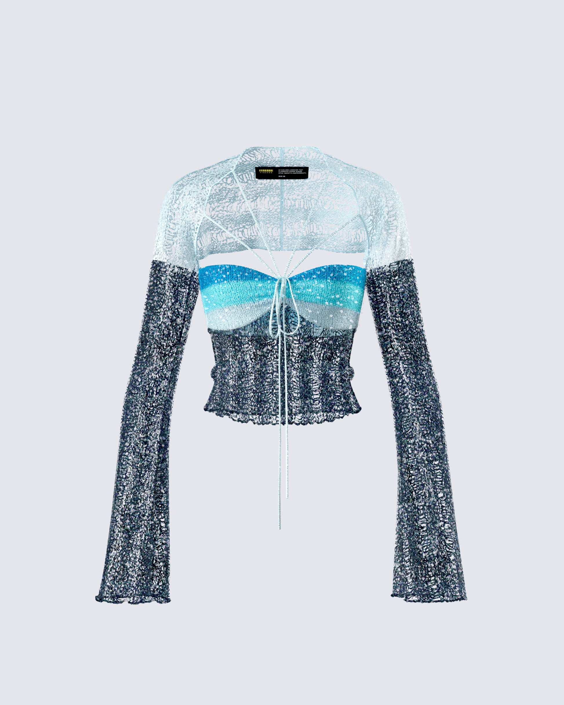 Vanessa Black Sequin Knit Top product front