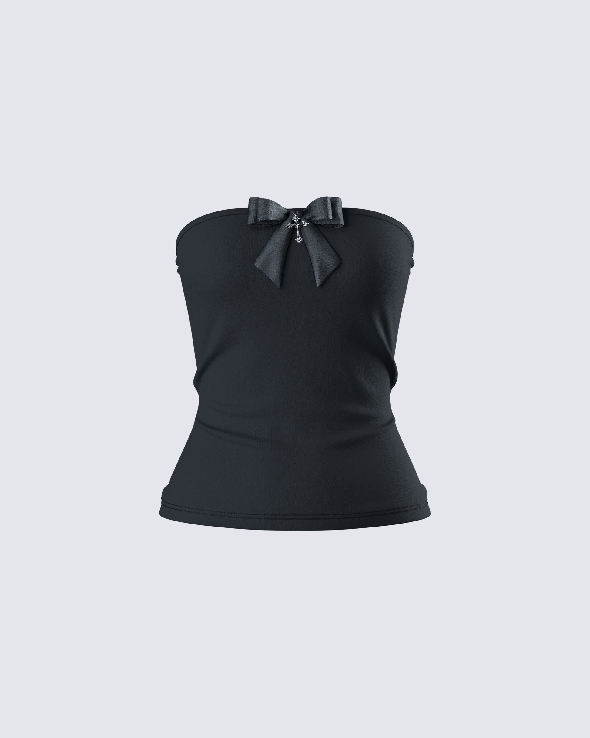 Aloa Black Bow Jersey Tube Top product front