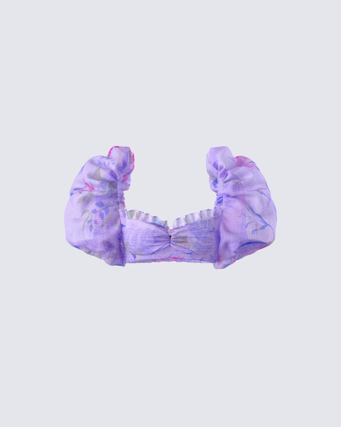 Ida Purple Floral Organza Top product front